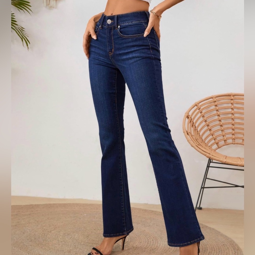 Ofluck Original Jeans Women’s Deep Blue High Rise Flare Jeans NWT